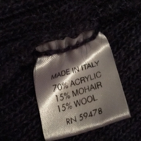 Elisabetta Collection Open Front Wool Blend Cardigan - Picture 9 of 9